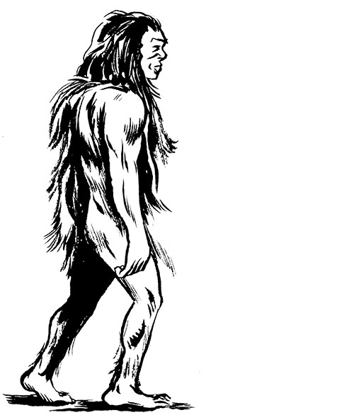caveman walking by Tom Kaczynski