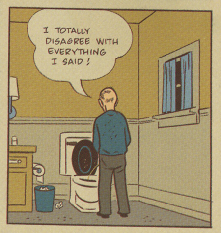 comics journal 233 cover excerpt by Dan Clowes
