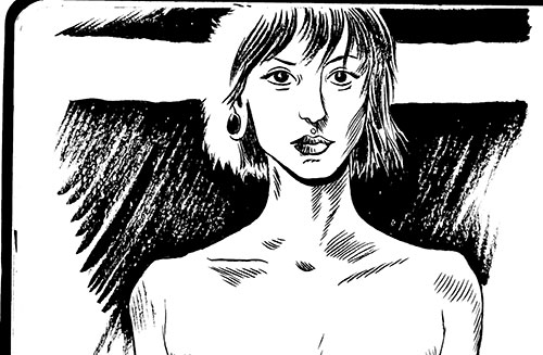 027-girl drawing by tom kaczynski